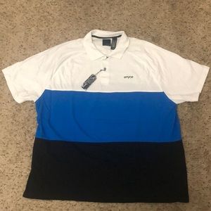 Men’s NWT 3XL Enyce striped golf polo shirt
